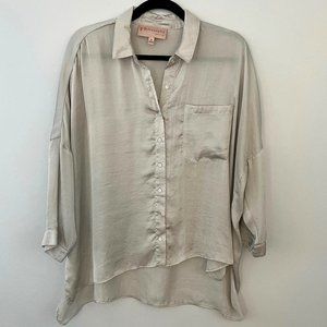 Philosphy | Oversize Silk Button Down